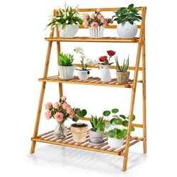 Etajera pentru flori Costway HZ10037NA (Bamboo) Thumb