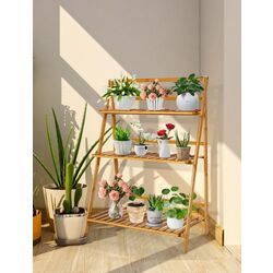 Etajera pentru flori Costway HZ10037NA (Bamboo)