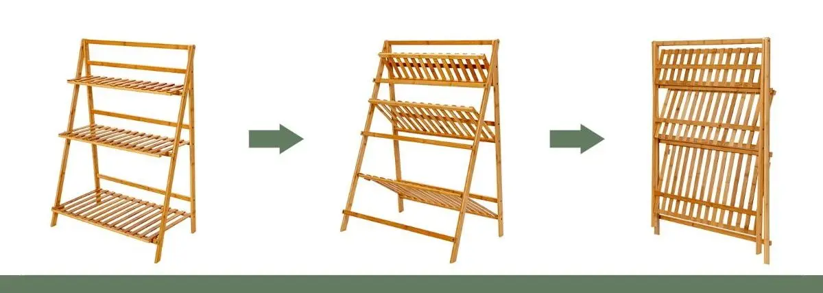 Etajera pentru flori Costway HZ10037NA (Bamboo) - 5