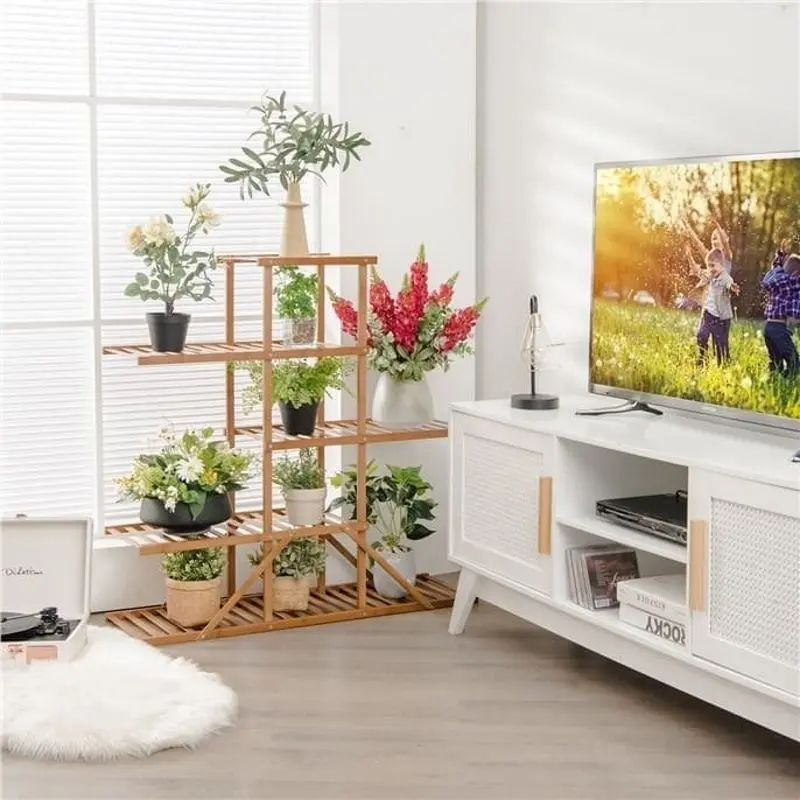 Стеллаж для цветов Costway HZ10043BN (Natural) - 3