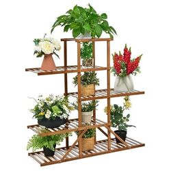 Etajera pentru flori Costway HZ10043BN (Natural)