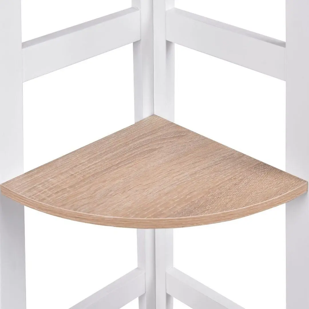 Etajera pentru flori Costway JV10626WH (White/Sonoma Oak) - 4