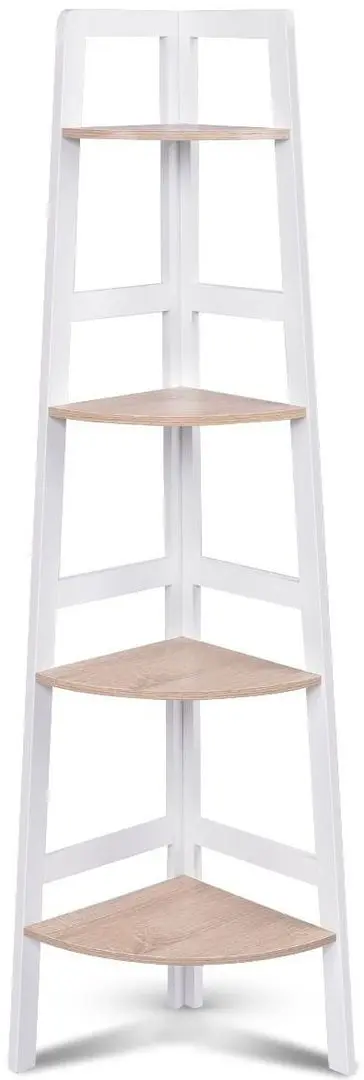 Etajera pentru flori Costway JV10626WH (White/Sonoma Oak)