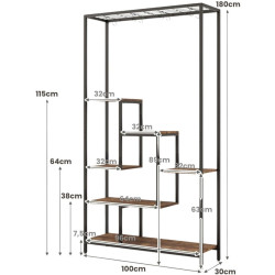 Etajera pentru flori Costway JV11392CF (Rustic Brown) Thumb