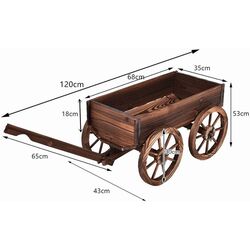 Тележка-кашпо Costway OP3045 (Brown) Thumb