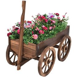 Тележка-кашпо Costway OP3045 (Brown) Thumb