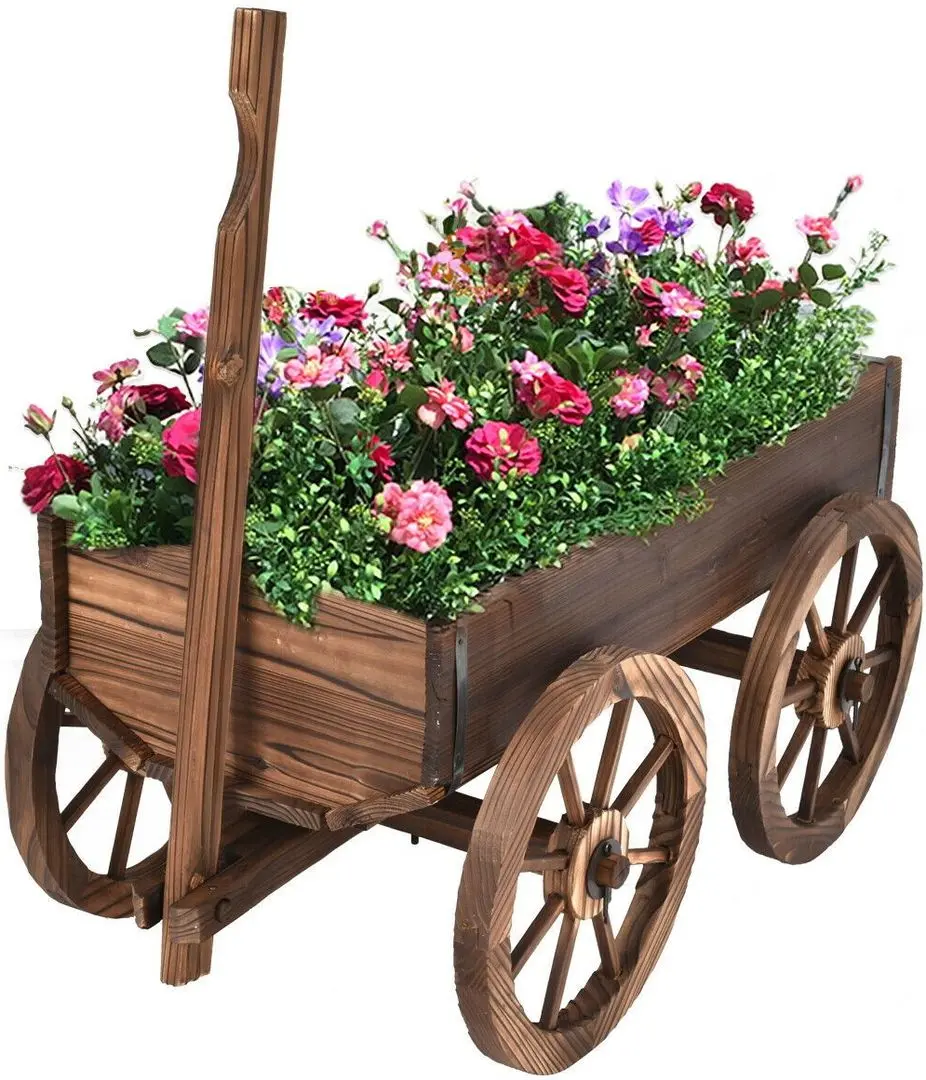 Тележка-кашпо Costway OP3045 (Brown) - 5