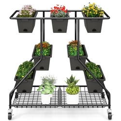 Pat de flori vertical Costway GT4254DK (Black) Thumb