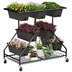 Pat de flori vertical Costway GT4254DK (Black)