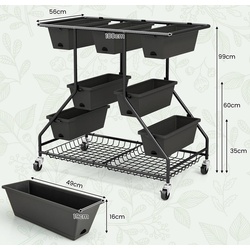 Pat de flori vertical Costway GT4254DK (Black) Thumb