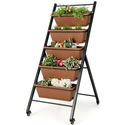 Pat de flori vertical Costway NP10949CF (Brown/Black) Thumb