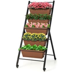 Pat de flori vertical Costway NP10949CF (Brown/Black)