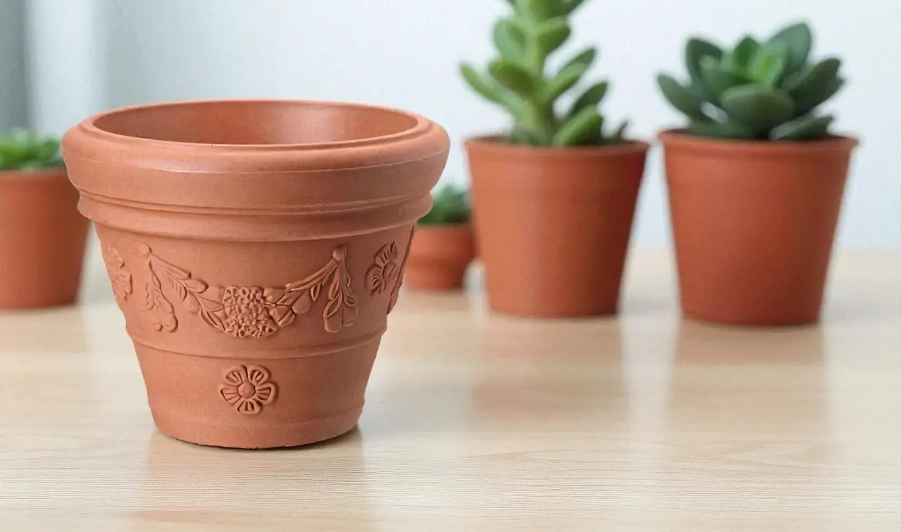 Ghiveci Form Plastic Atena D35cm (Teracotta) - 3