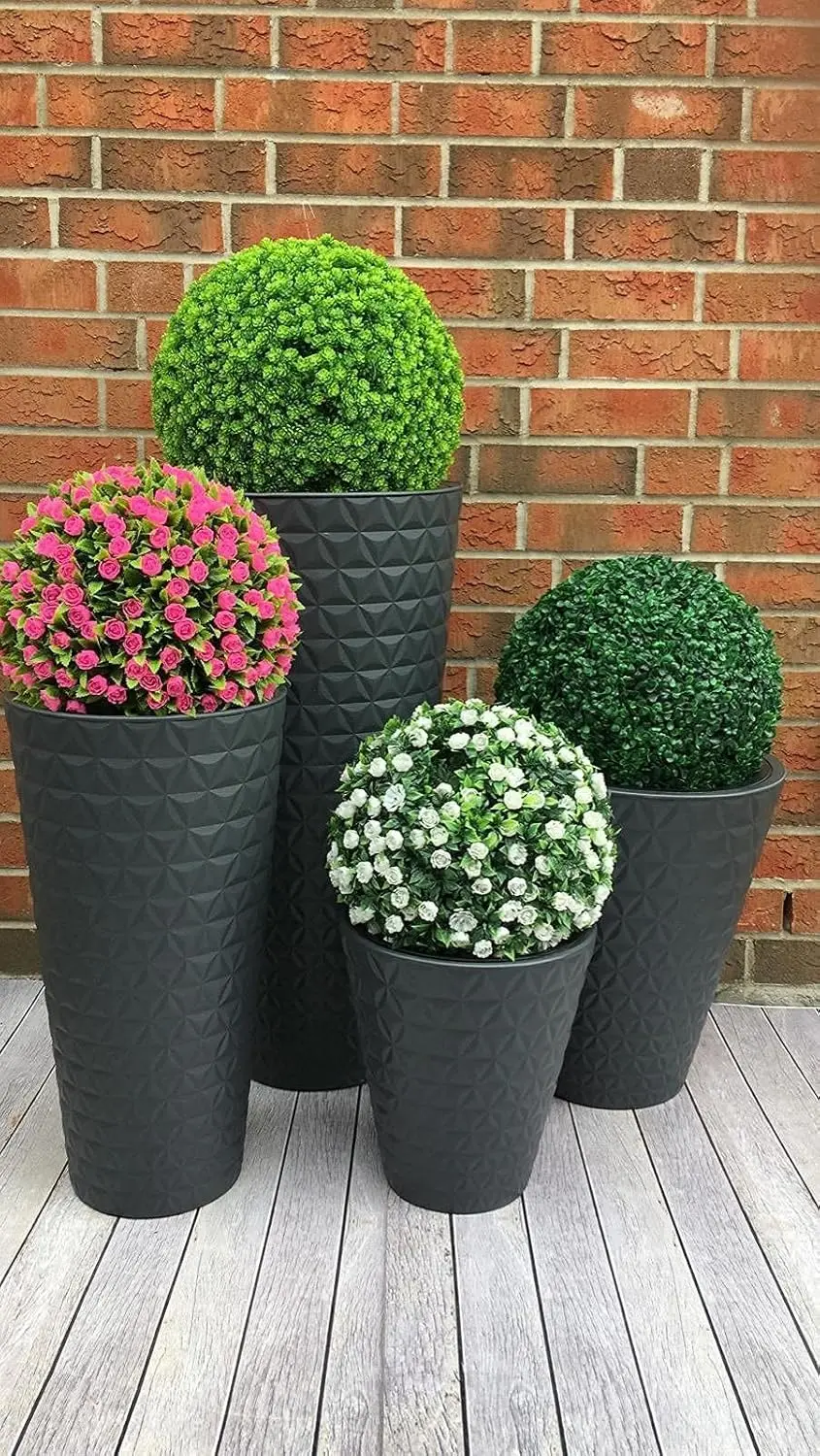 Ghiveci Form Plastic Diamond D40cm (Platinum)