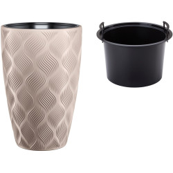 Ghiveci Form Plastic Flow Slim D29cm (Mocha) Thumb