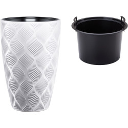 Ghiveci Form Plastic Flow Slim D29cm (White) Thumb