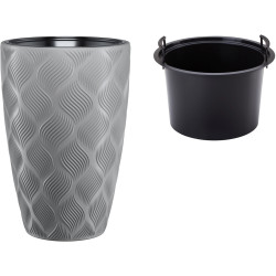 Ghiveci Form Plastic Flow Slim D38.5cm (Light Grey) Thumb