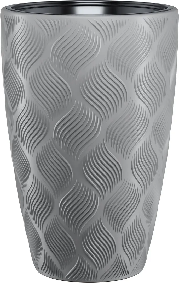 Ghiveci Form Plastic Flow Slim D38.5cm (Light Grey)