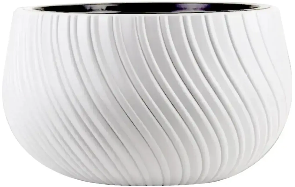Ghiveci Form Plastic Kula Mika D29.3cm (White)