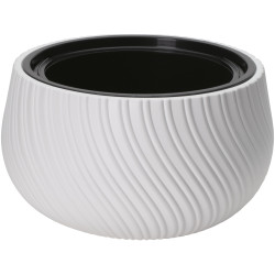 Ghiveci Form Plastic Kula Mika D29.3cm (White)