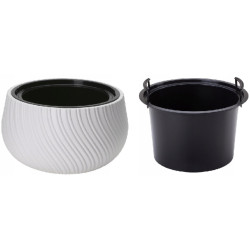 Ghiveci Form Plastic Kula Mika D29.3cm (White) Thumb