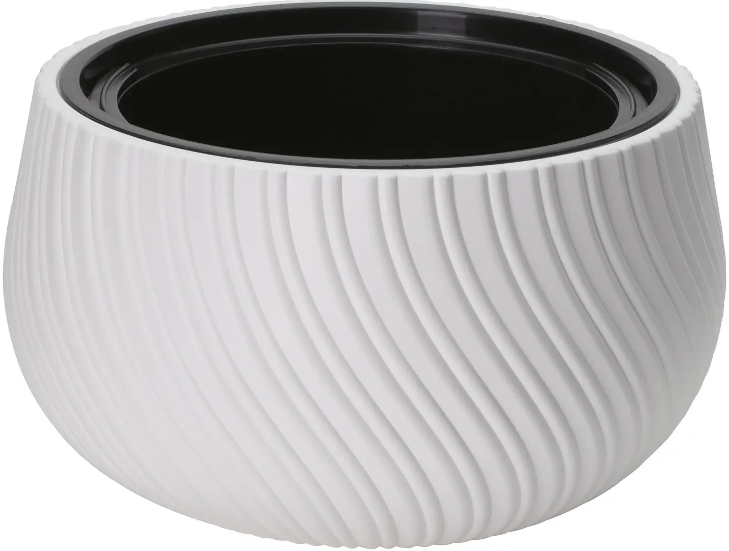 Ghiveci Form Plastic Kula Mika D29.3cm (White)