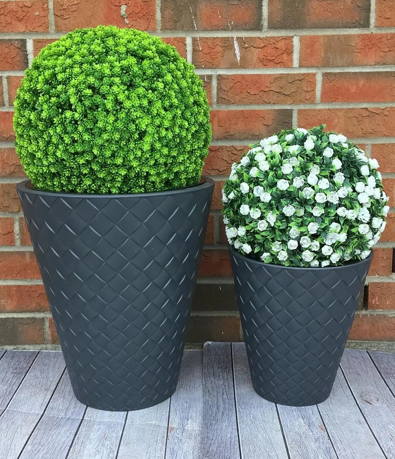 Ghiveci Form Plastic Diamond D40cm (Antracit)