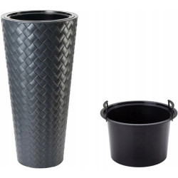 Ghiveci Form Plastic Makata Slim D30cm (Antracit) Thumb