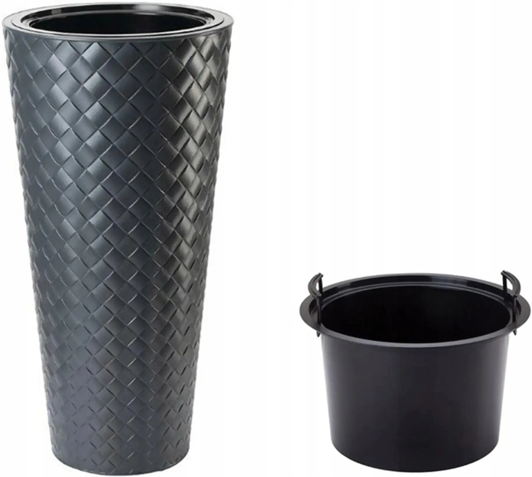 Ghiveci Form Plastic Makata Slim D30cm (Antracit)