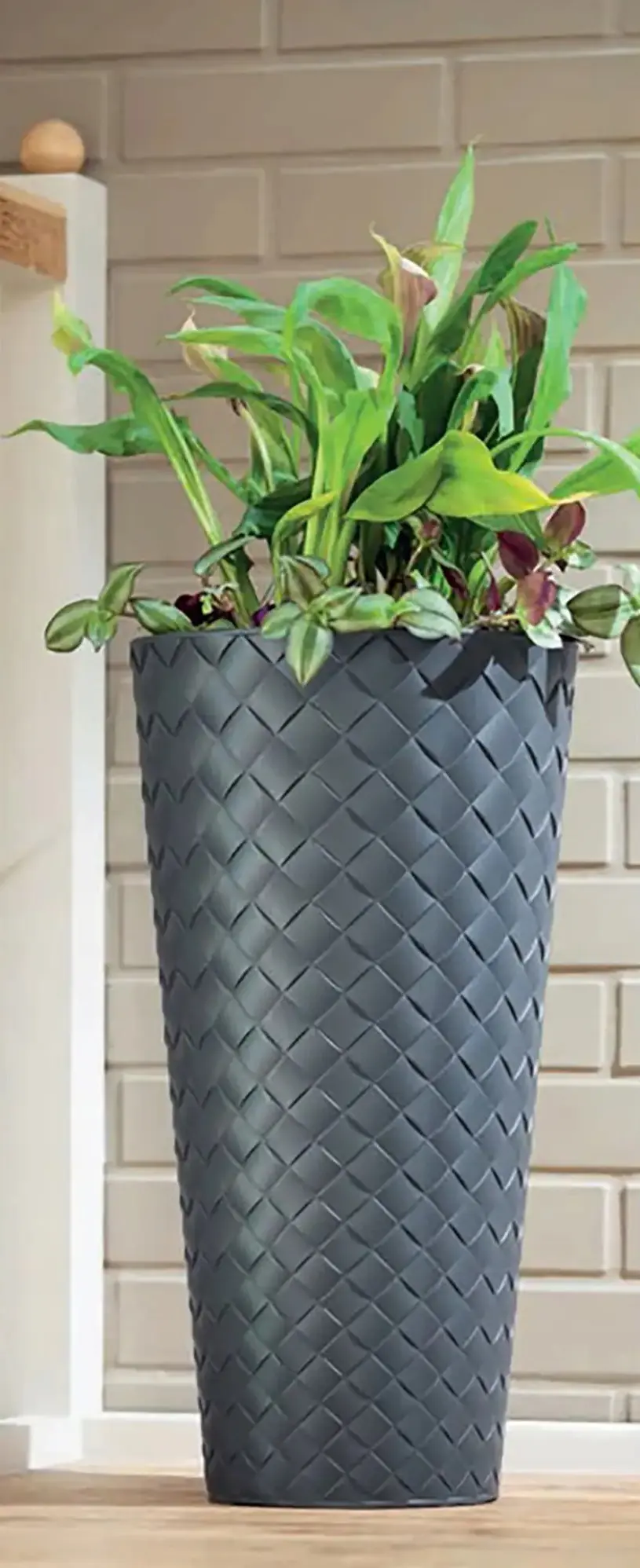 Ghiveci Form Plastic Makata Slim D30cm (Antracit)