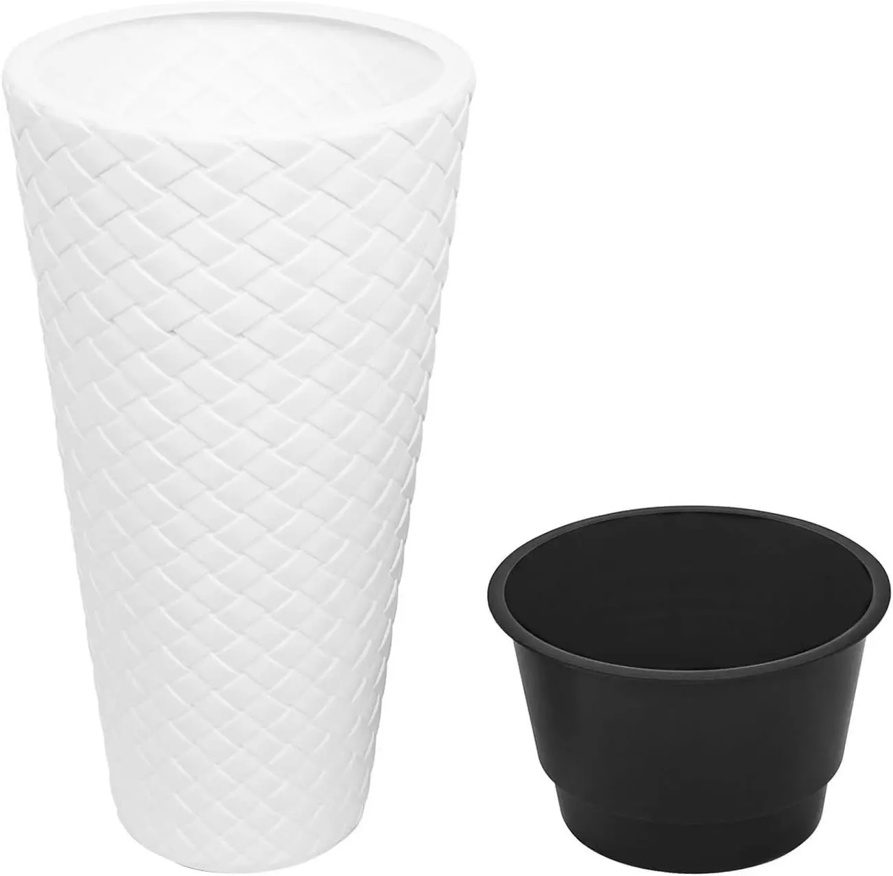 Ghiveci Form Plastic Makata Slim D30cm (White)