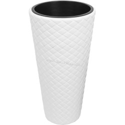 Ghiveci Form Plastic Makata Slim D30cm (White)