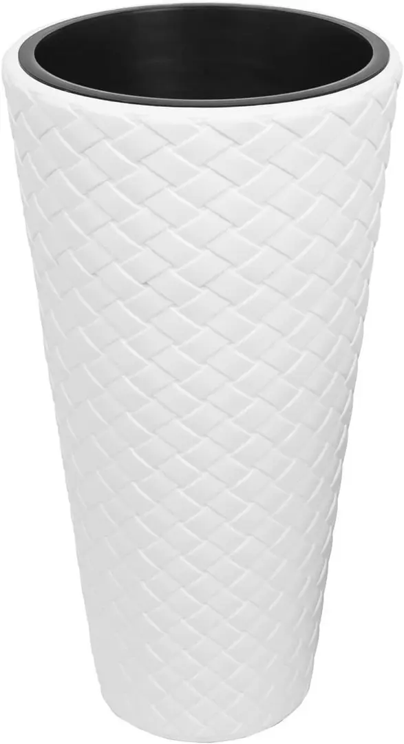 Ghiveci Form Plastic Makata Slim D30cm (White)
