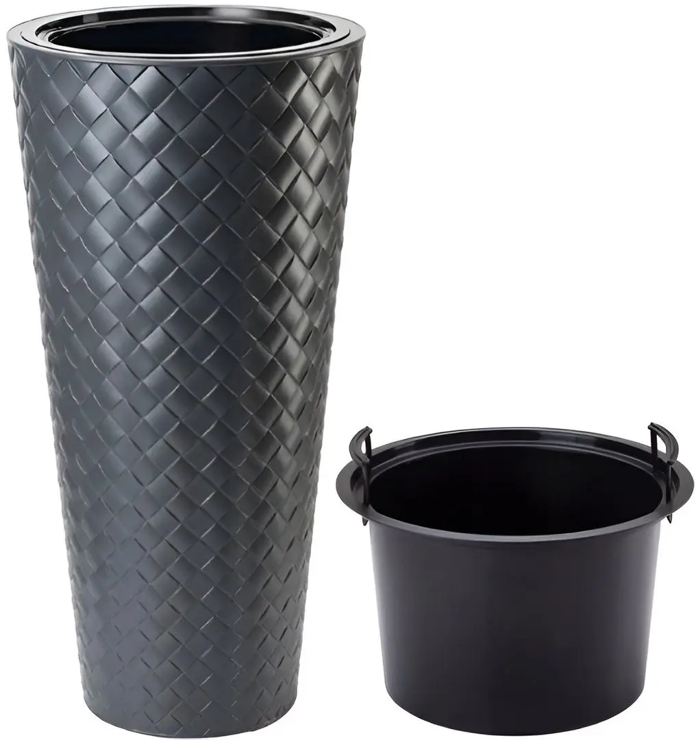 Ghiveci Form Plastic Makata Slim D39.6 (Anthracite)