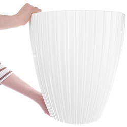 Ghiveci Form Plastic Mika D38.5cm (White) Thumb