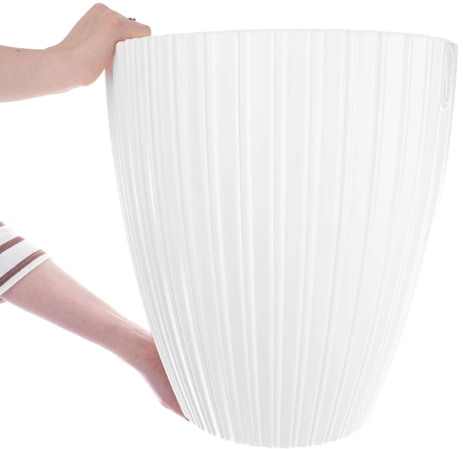 Ghiveci Form Plastic Mika D38.5cm (White)