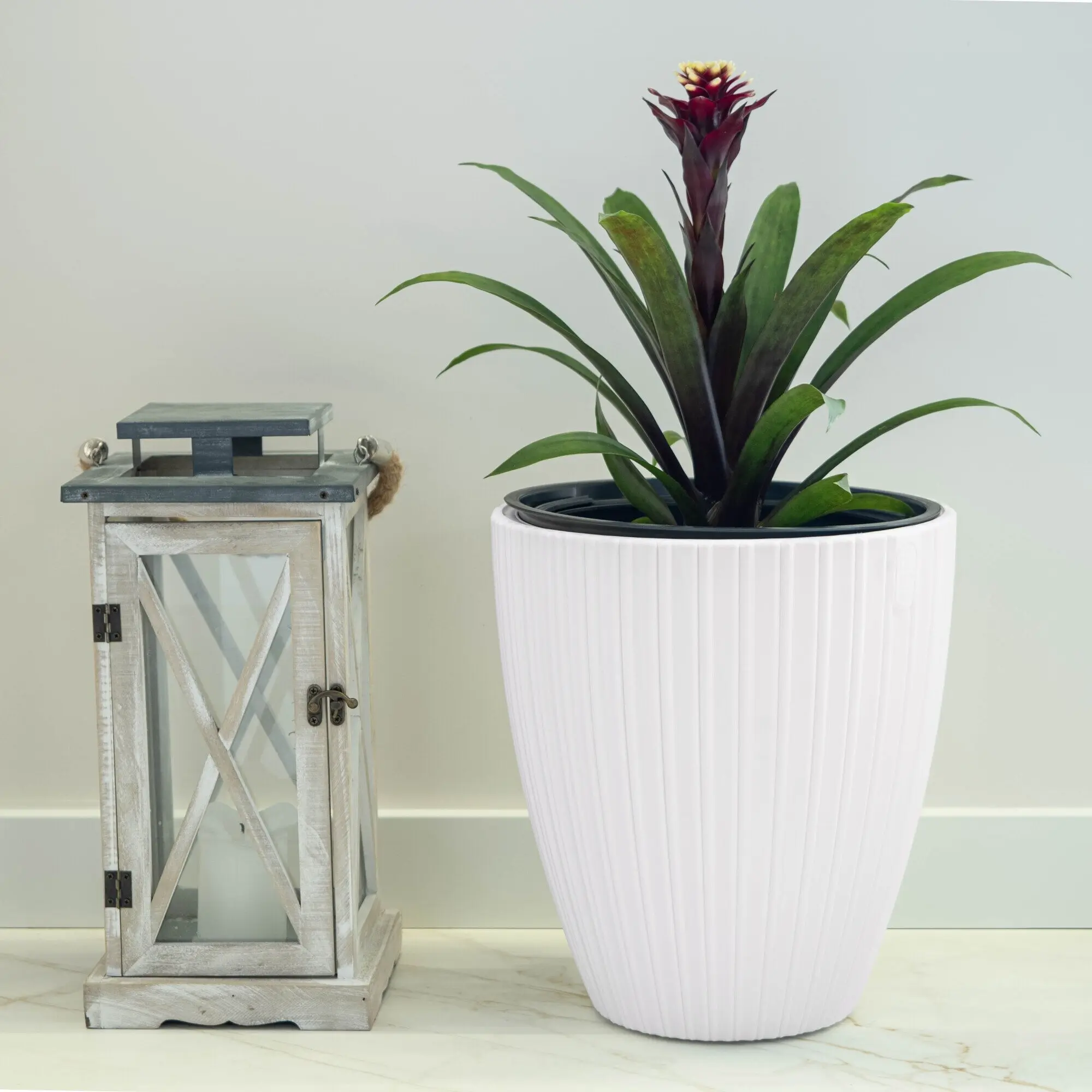 Ghiveci Form Plastic Mika D38.5cm (White)