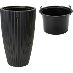 Ghiveci Form Plastic Mika Slim D29cm (Black) Thumb