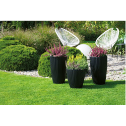 Ghiveci Form Plastic Mika Slim D38.5cm (Black) Thumb