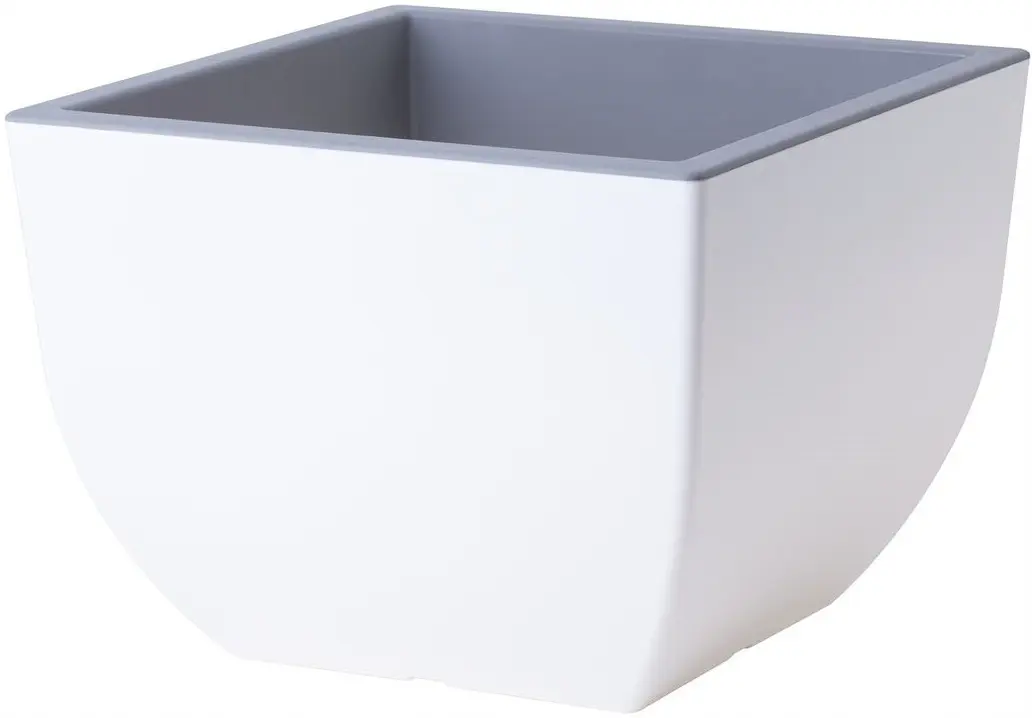 Ghiveci Form Plastic Muna L39.5cm (White/Grey)