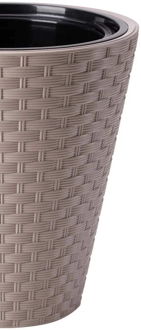 Ghiveci Form Plastic Rattana D39.5 (Mocha)