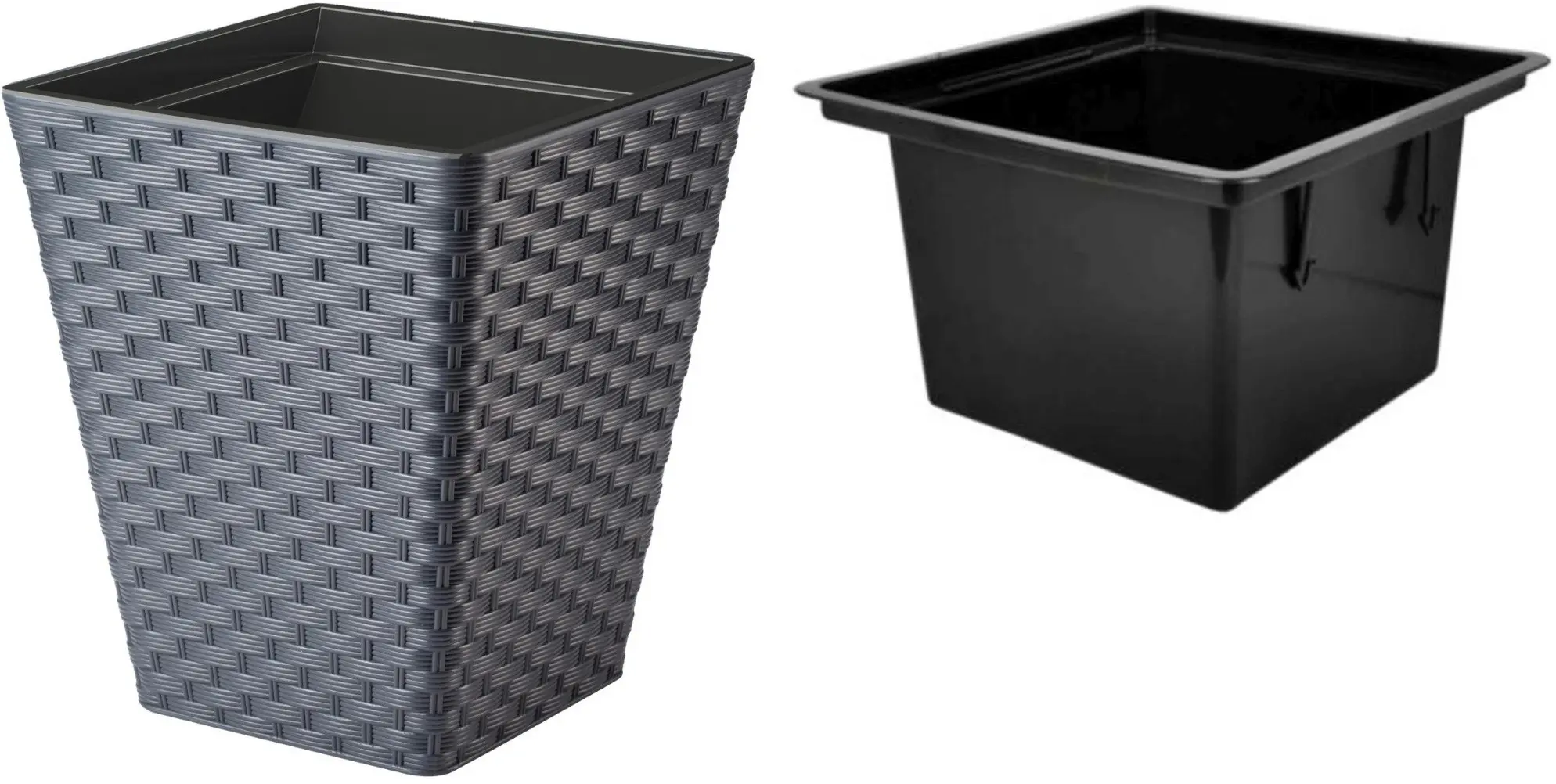 Ghiveci Form Plastic Rattana L39 (Antracit)
