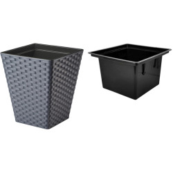 Ghiveci Form Plastic Rattana L39 (Dark Brown) Thumb