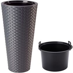 Ghiveci Form Plastic Rattana Slim D29.7 (Anthracite)