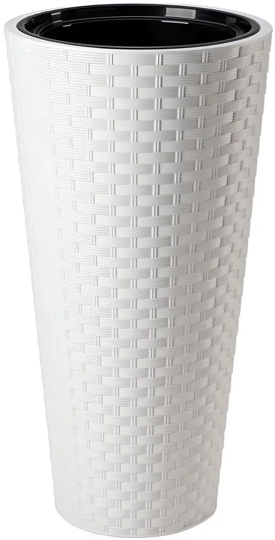 Ghiveci Form Plastic Rattana Slim D29.7 (White)