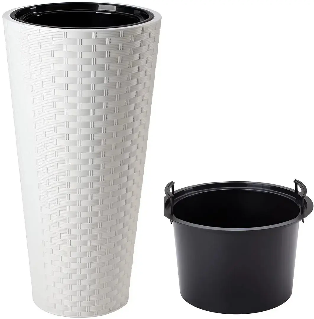 Ghiveci Form Plastic Rattana Slim D39.5 (White)