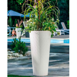 Ghiveci Form Plastic Rattana Slim D39.5 (White) Thumb