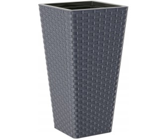 Ghiveci Form Plastic Rattana Slim L29 (Anthracite)