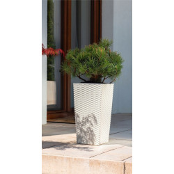 Ghiveci Form Plastic Rattana Slim L29 (White) Thumb