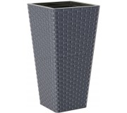 Ghiveci Form Plastic Rattana Slim L34 (Anthracite)